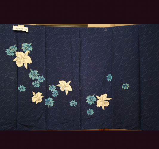NALB (No Art Left Behind) Fabric: Navy Blue Florals MM14-14