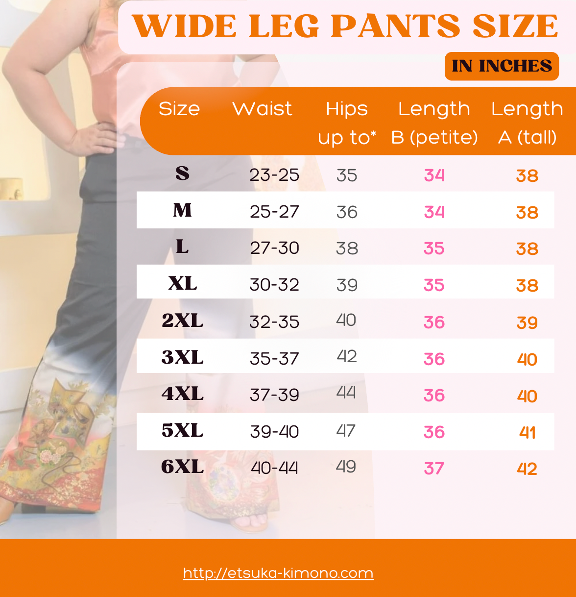 On-hand: Wide Leg Pants | WLP5515 Size: 6XLA Mimi choice 