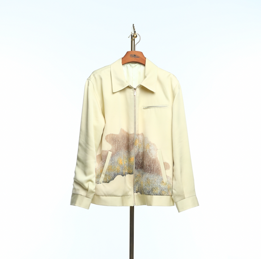 On-hand item: Zipped Up Short Jacket Cream | SHIP in 1-3 weeks