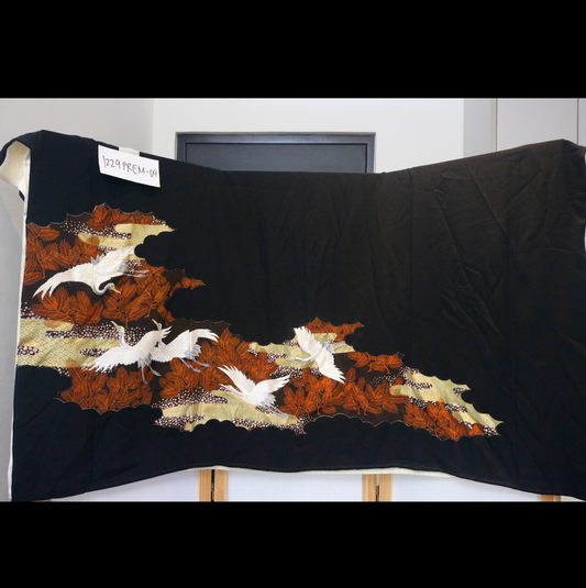 NALB - No Art Left Behind Fabric |  1229PREM-09 Black and birds
