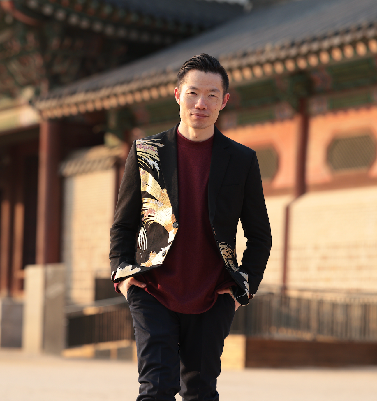 Premium On-hand item: Black Men's Suit | L (Harry size) - Korea 24 hours trip collections!