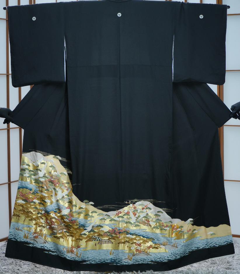 Premium Fabric SHO: 0316-19 - Black gold elegance
