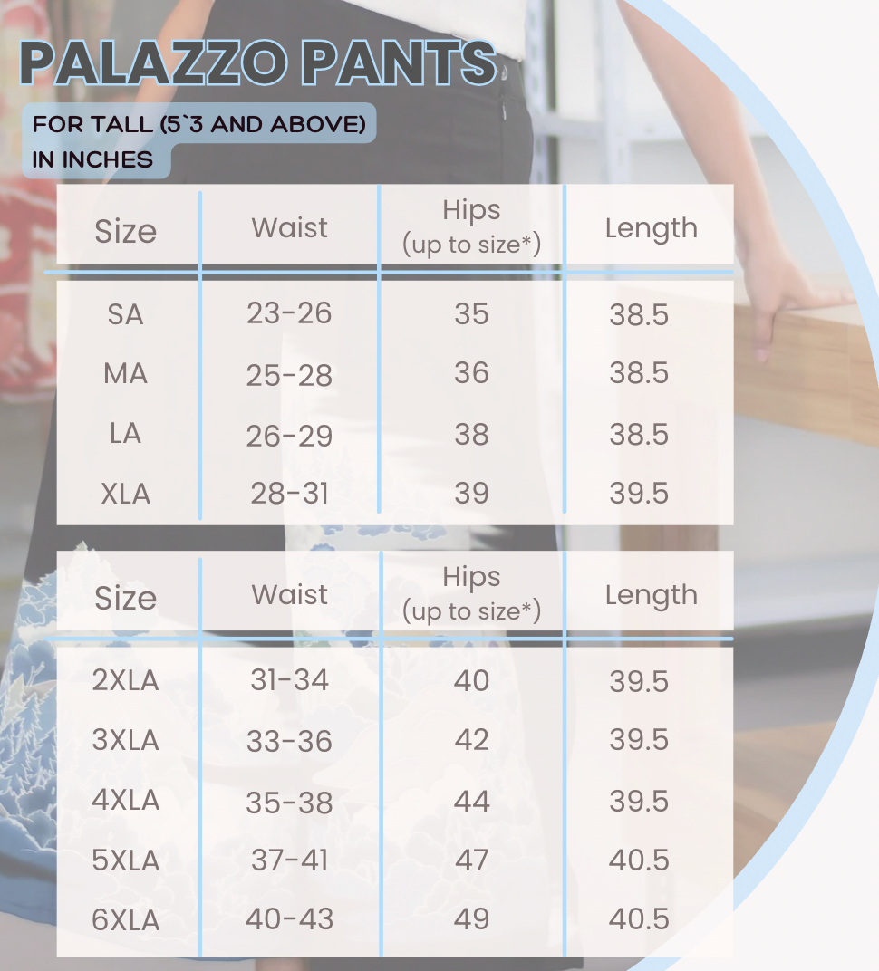 Premium On-hand: Black Palazzo Pants | 3XLB | PP7843A - with gold elements!