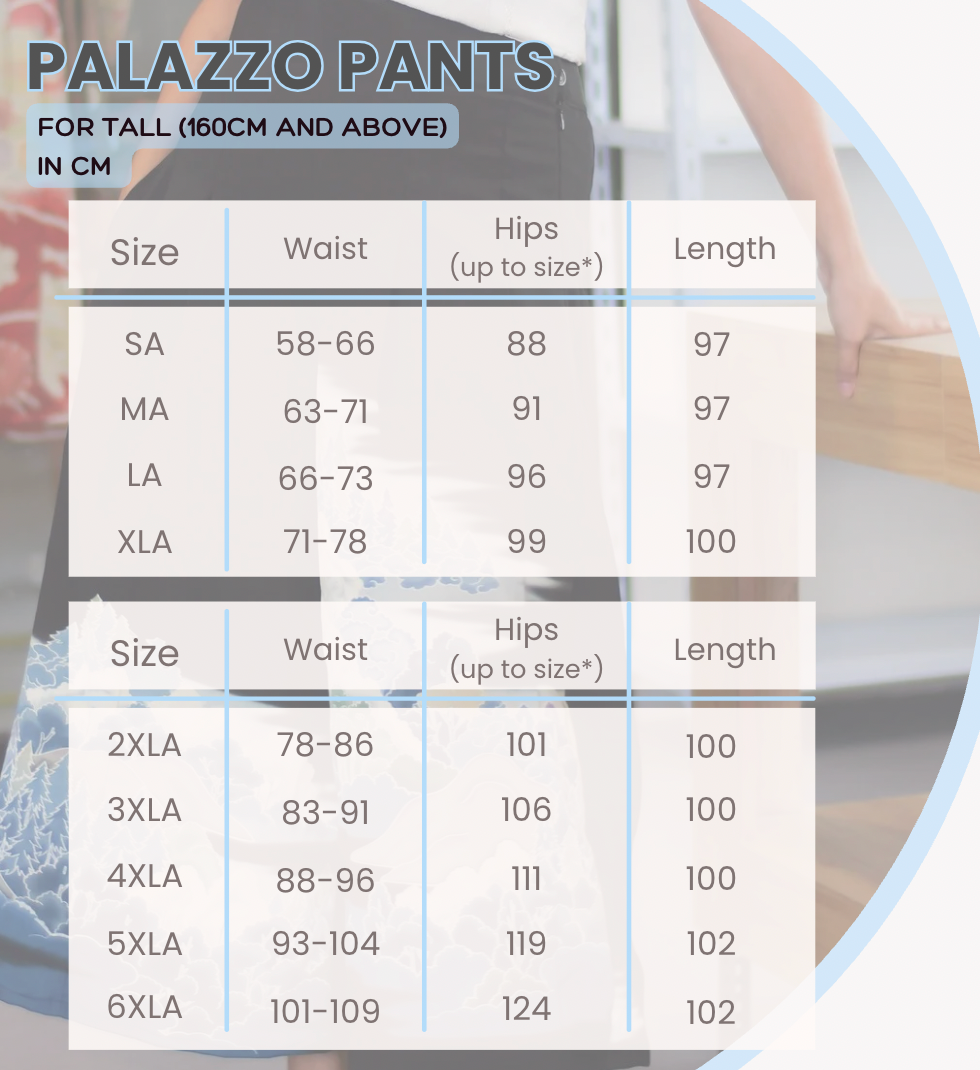 Premium On-hand: Black Palazzo Pants | 3XLB | PP7843A - with gold elements!