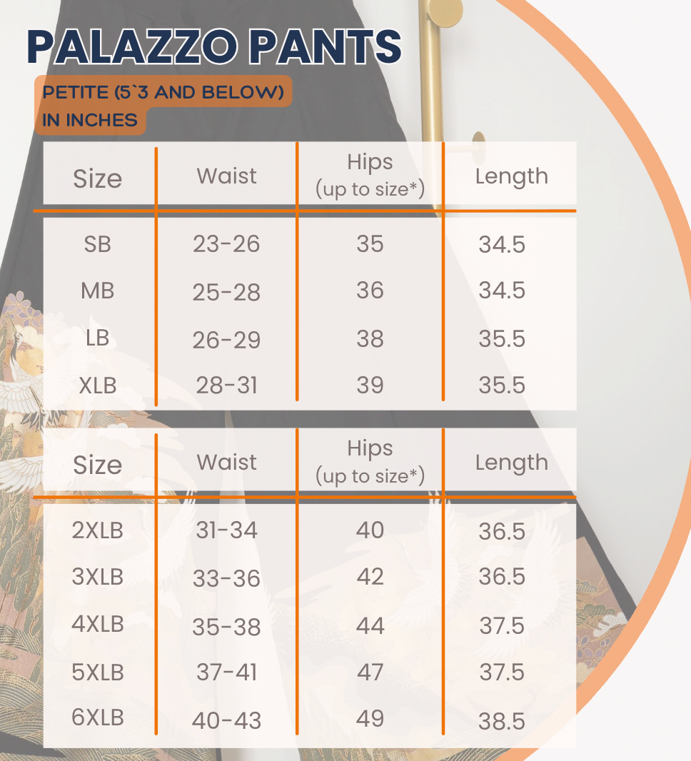 Premium On-hand: Black Palazzo Pants | 3XLB | PP7843A - with gold elements!