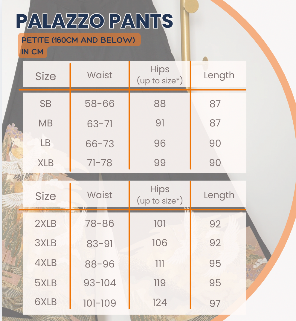 Premium On-hand: Black Palazzo Pants | 3XLB | PP7843A - with gold elements!