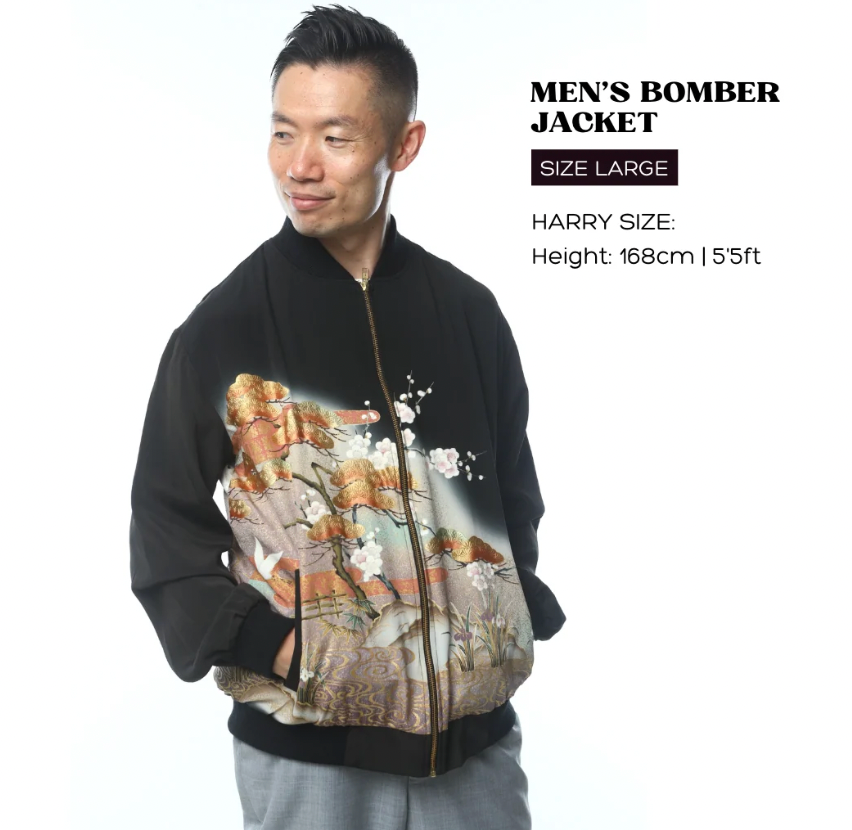 On-hand: Men's Bomber Jacket | BJ8136M BLACK Large