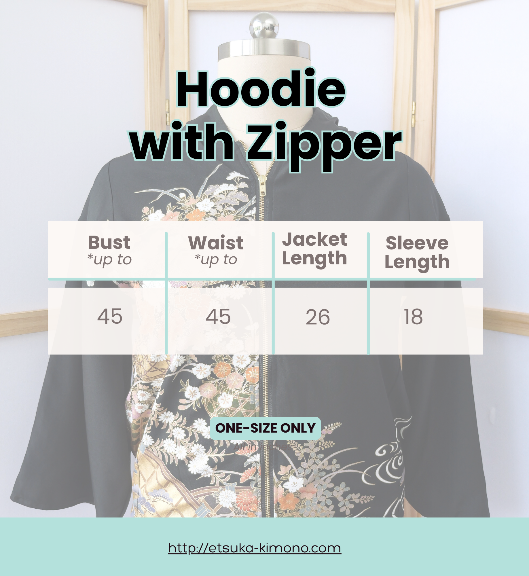 Fe13 On-hand: Hoodie with Zipper | ZH2308 | One size (w/ stain)