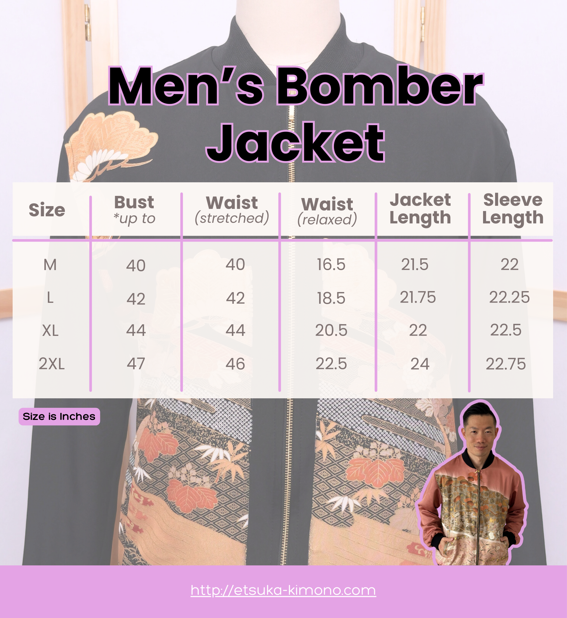 On-hand: Men's Bomber Jacket : Blue : BJ3591 - Size Large (Harry's size)