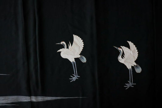 Fabric: Black Crane Elegance (Reserved/Password Required)