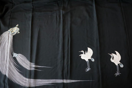 Fabric: Black Crane Elegance (Reserved/Password Required)