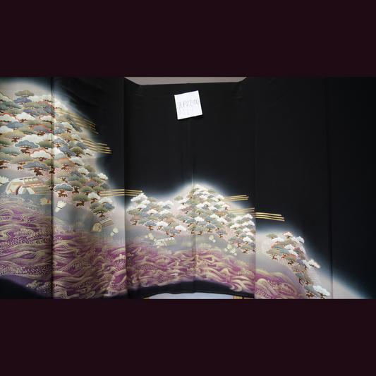 NALB (No Art Left Behind) Fabric: AP27-06 | Black with touch of violet