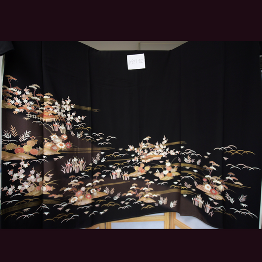 NALB (No Art Left Behind) Fabric: AP27-02 | Black Floral Garden
