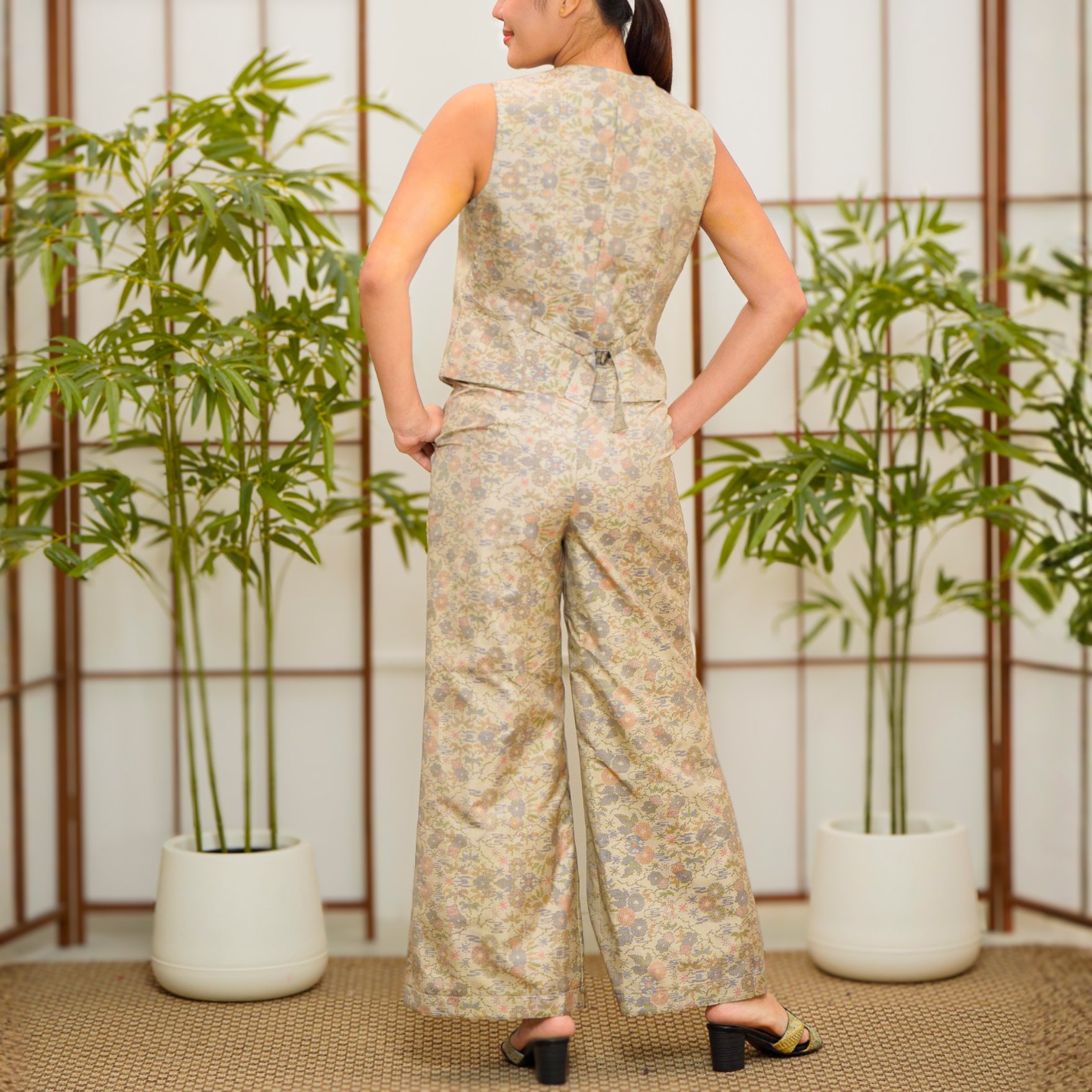 On-hand item: Cream Oshima Vest and Pants Coordinate