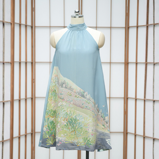 Premium On-hand: Blue Halter Dress  | SA | HD6634