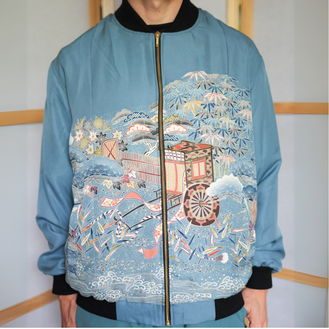 On-hand: Men's Bomber Jacket : Blue : BJ3591 - Size Large (Harry's size)