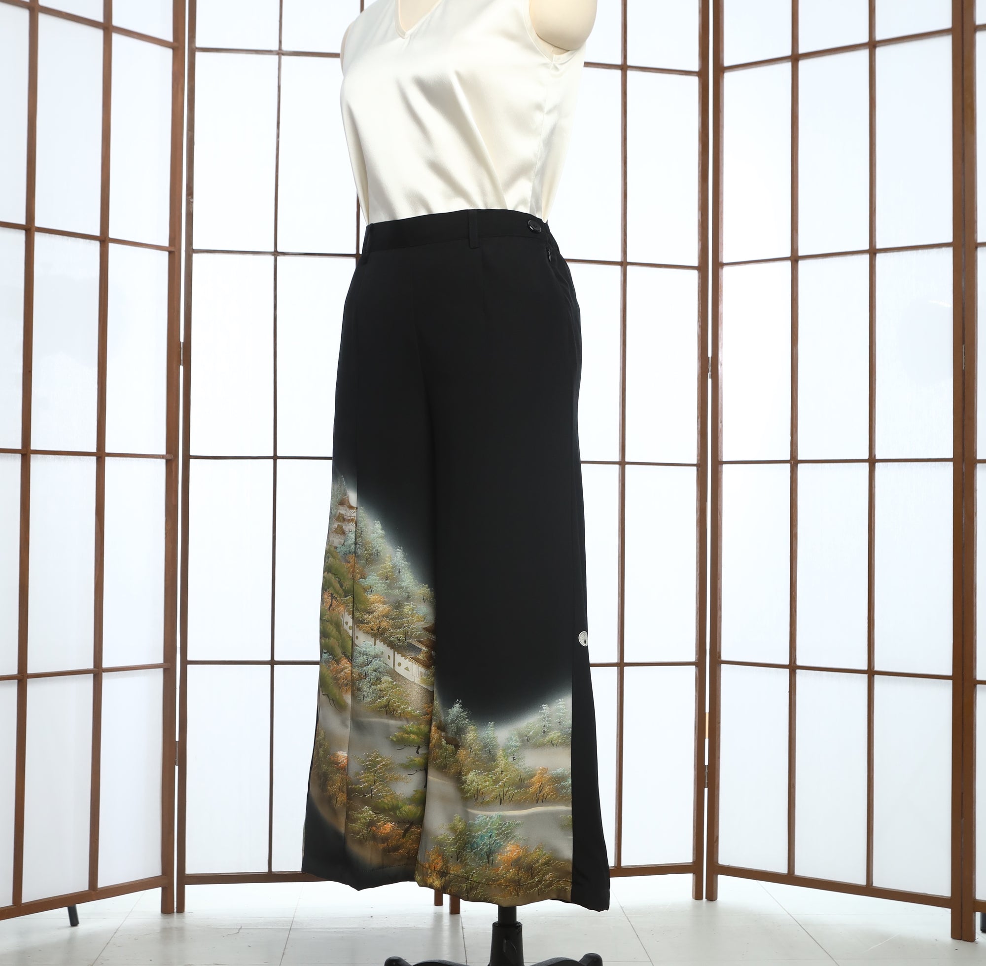 On-hand: Wide Leg Pants | 2XLB Black WLP6493