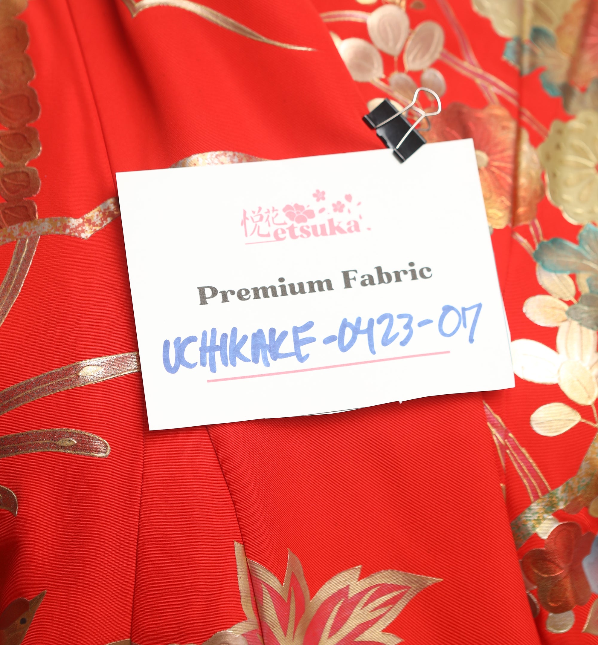 Premium Uchikake Fabric: 0423-07 | Scarlet Bloom