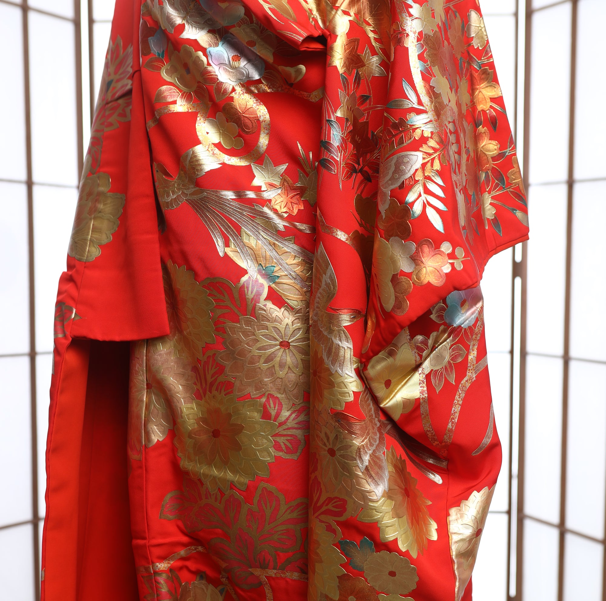 Premium Uchikake Fabric: 0423-07 | Scarlet Bloom