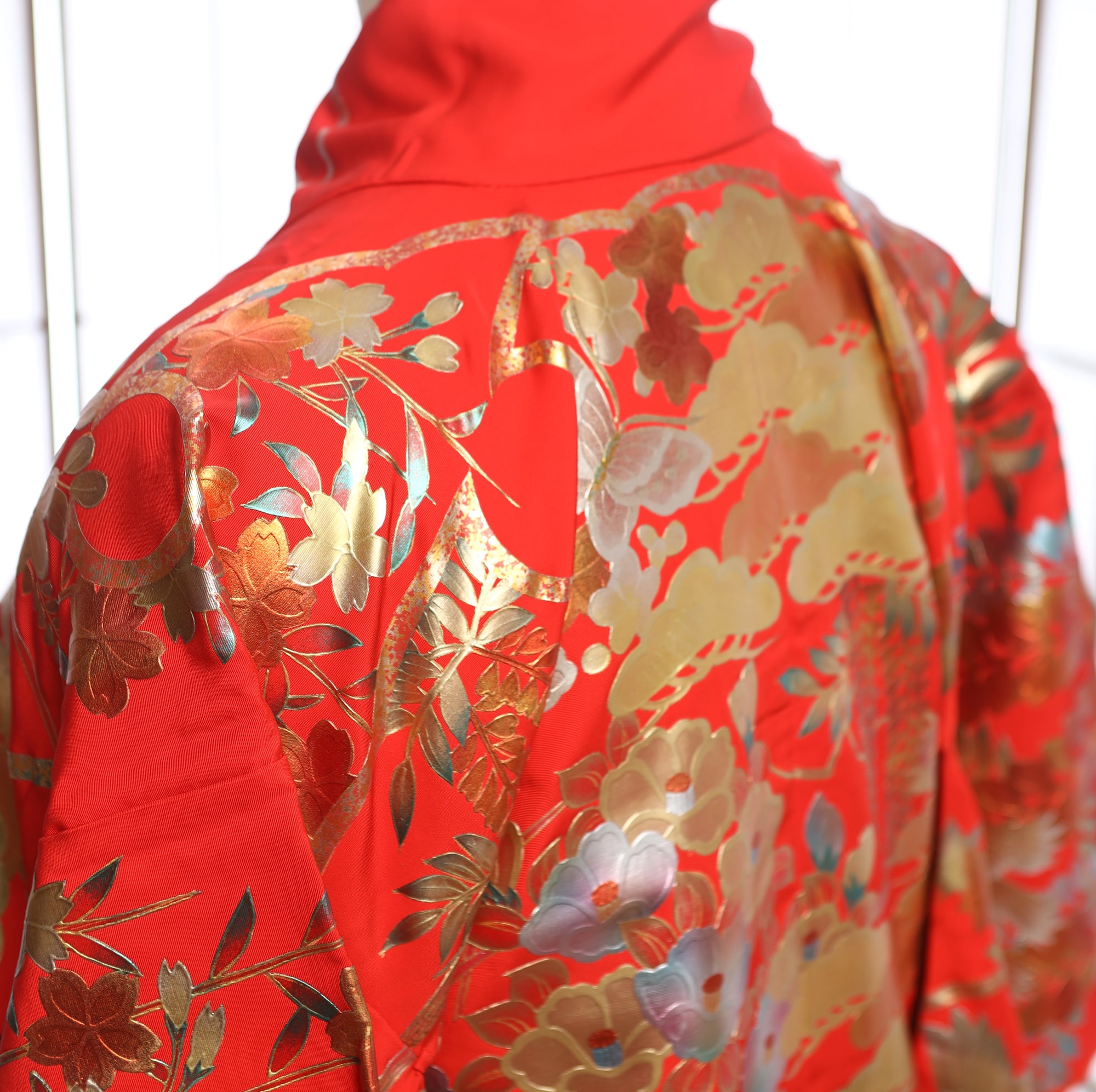 Premium Uchikake Fabric: 0423-07 | Scarlet Bloom