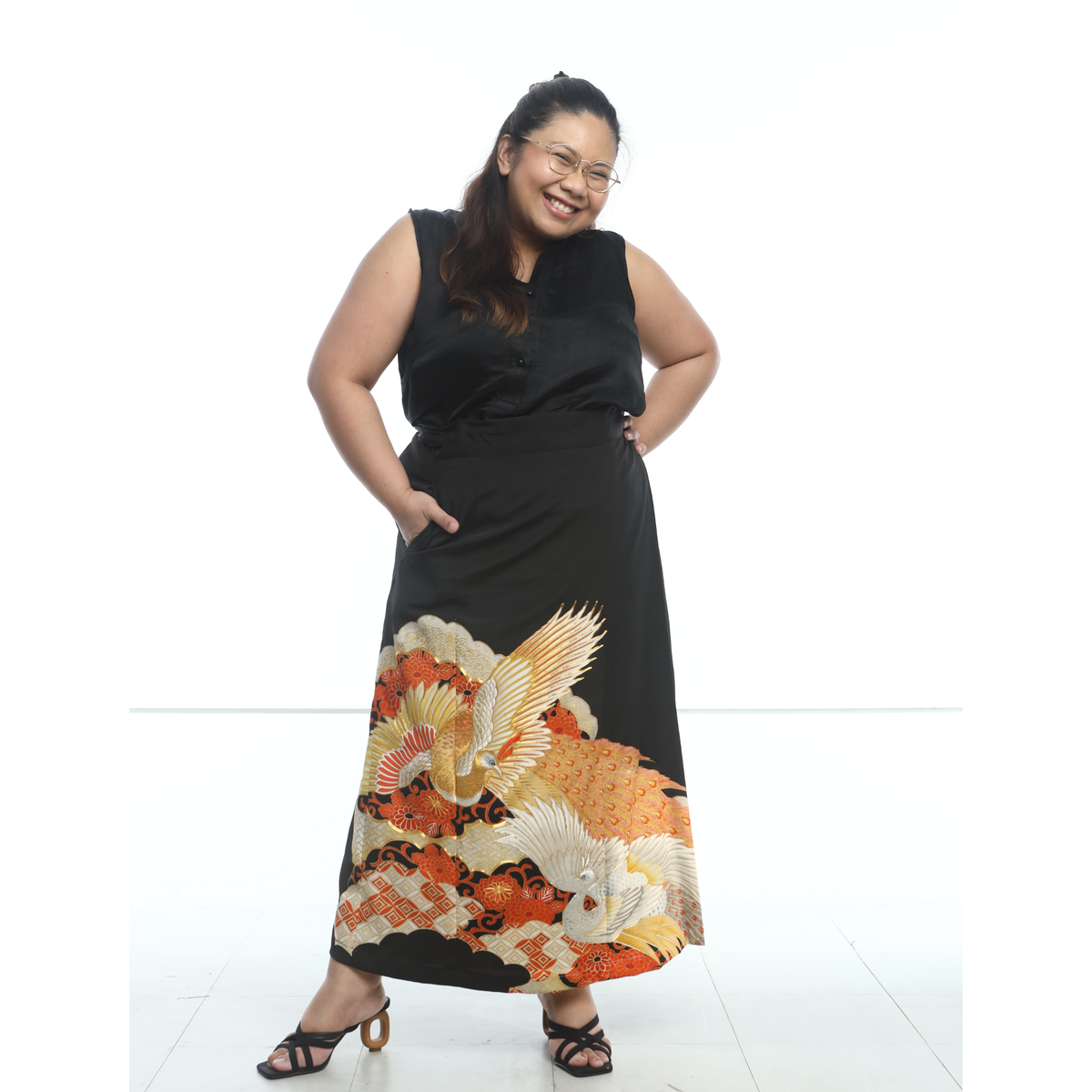 Premium On-hand: Black Wrap Skirt | 3P | WS5365-O