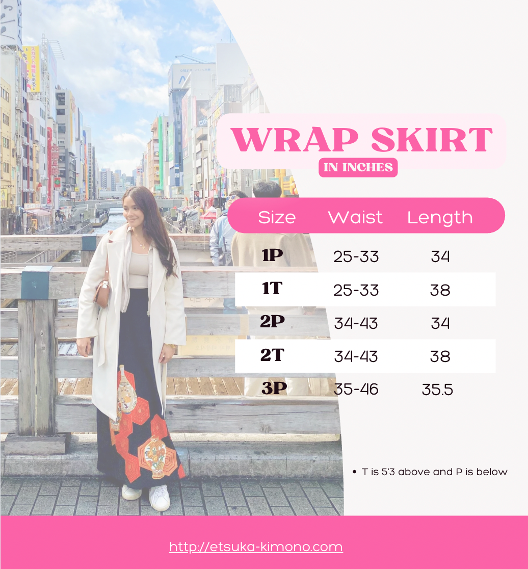 🎉 Premium On-hand: Green Wrap Skirt | WS7560Y | 1P - Yuzen! Mimi’s fave!