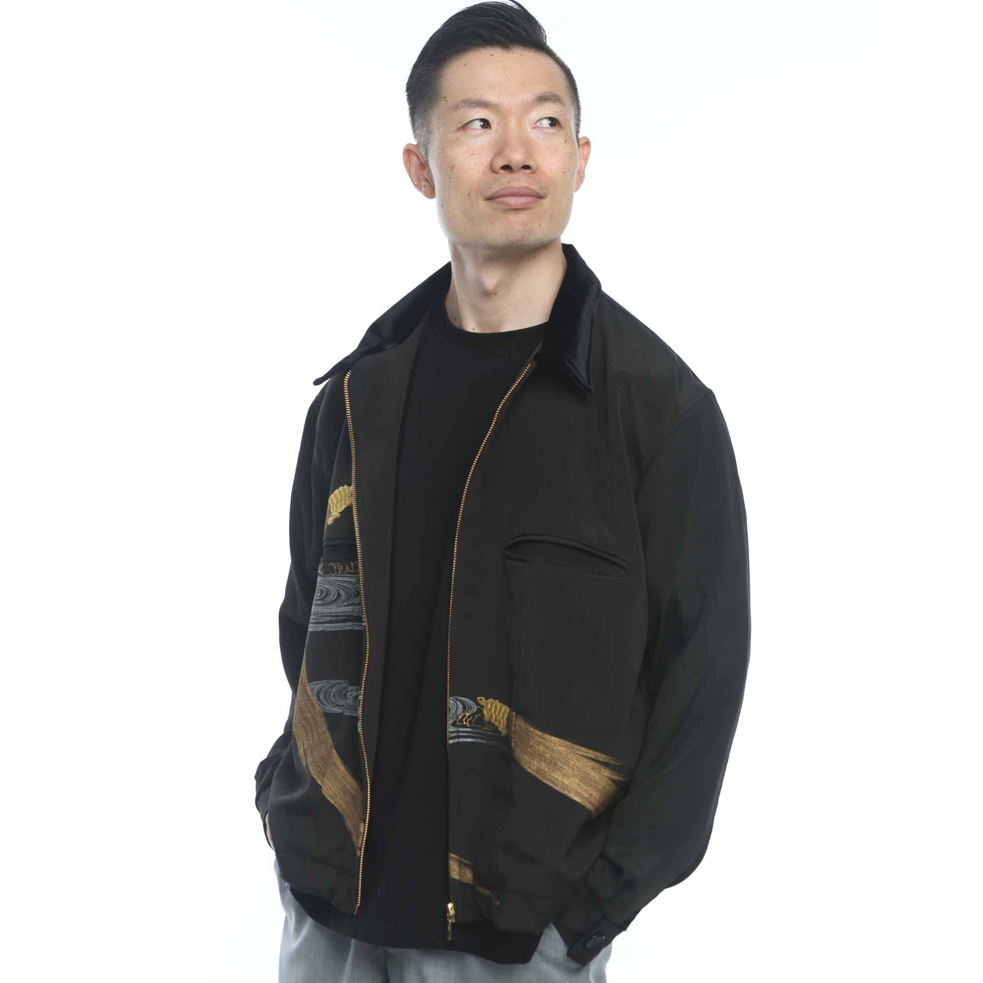 On-hand: Zip Up Jacket -  ZSJ6449 XL Black