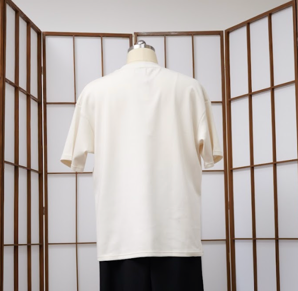 Premium On-hand: White Men’s patchwork shirt | XL | TS7273