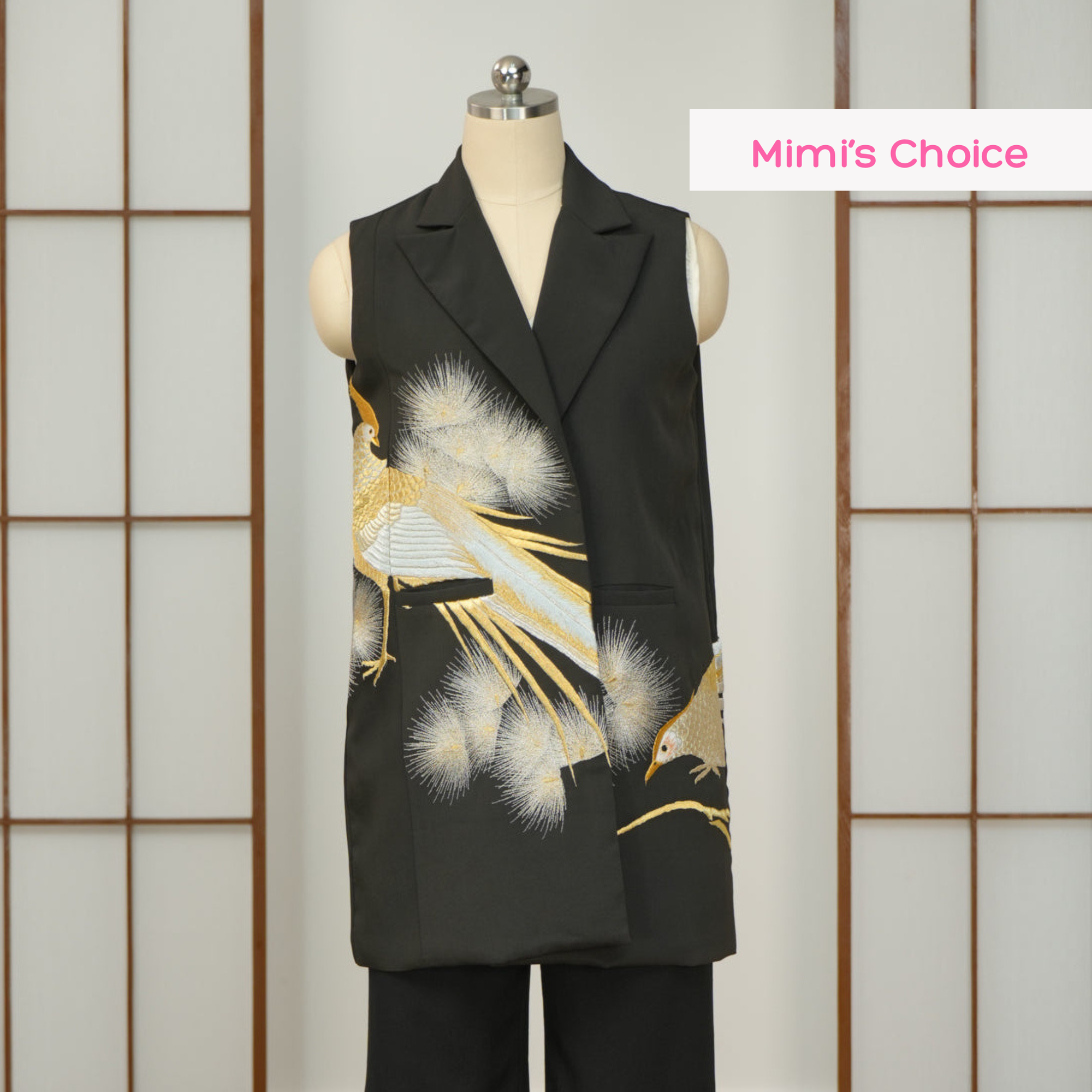 🎉5.14 Premium On-hand: Black No sleeves suit jacket | L | NSSJ7065M - mimi's choice
