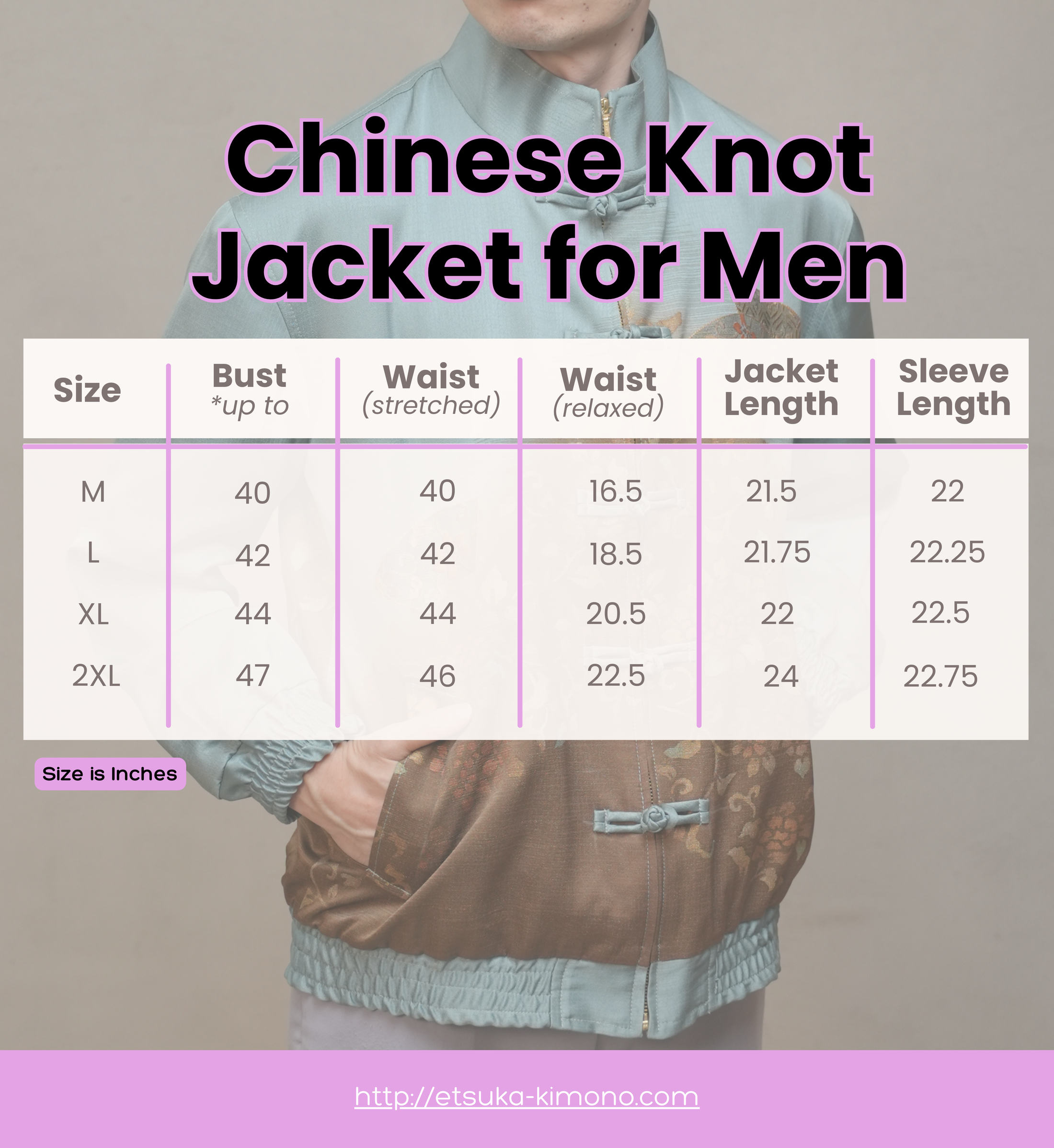 Premium On-hand: Chinese Knot Jacket for Men | L Size
