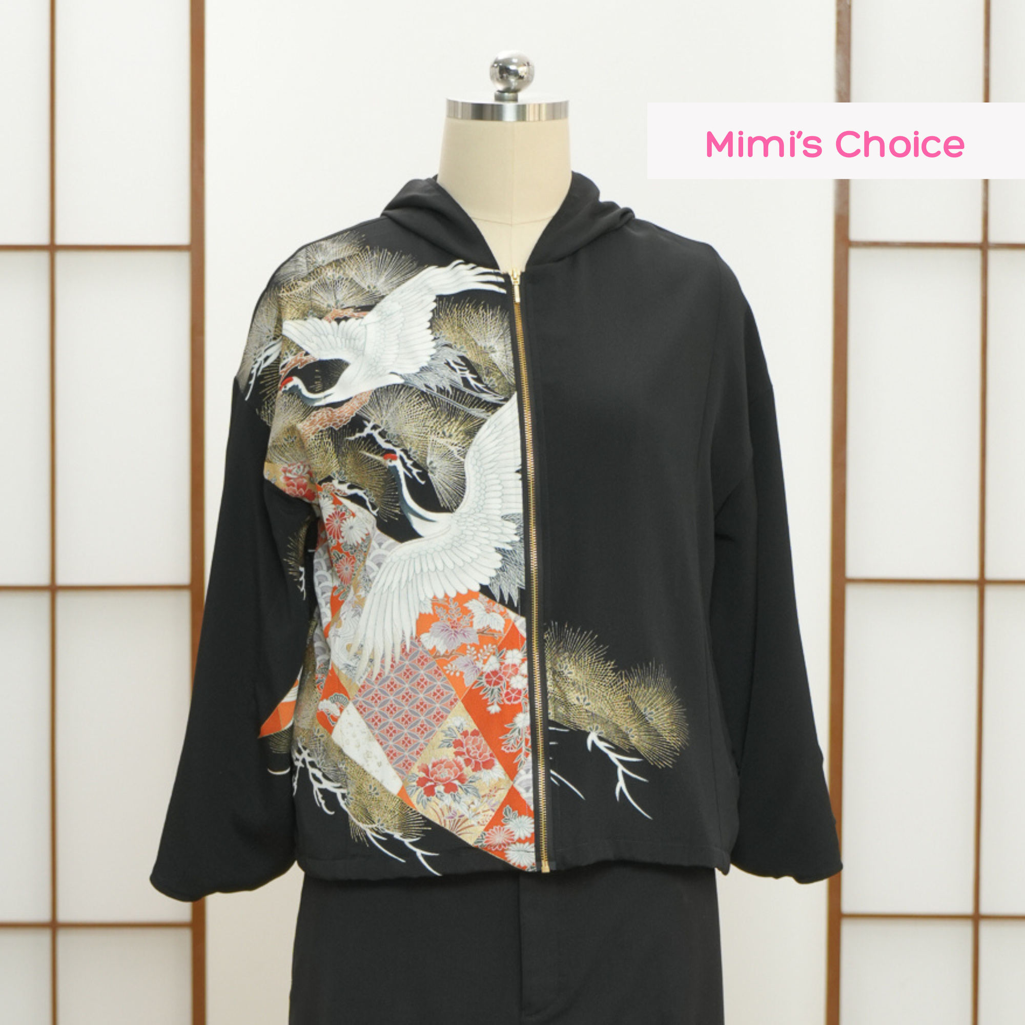 🎉Premium On-hand: Black Hoodie With Zipper | HWZ6224Y | Mimi's choice