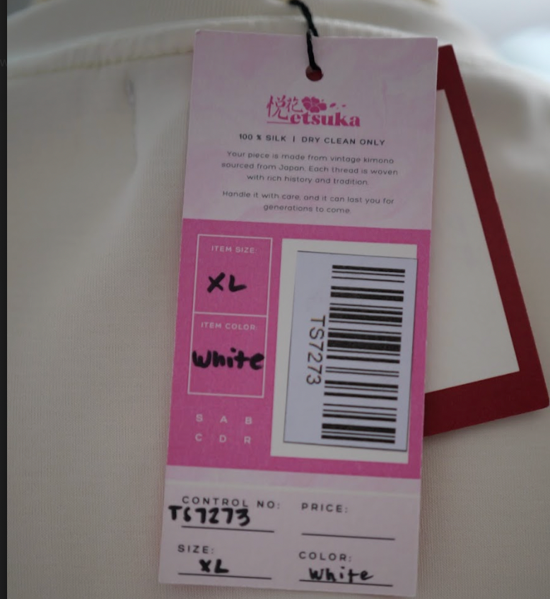 Premium On-hand: White Men’s patchwork shirt | XL | TS7273